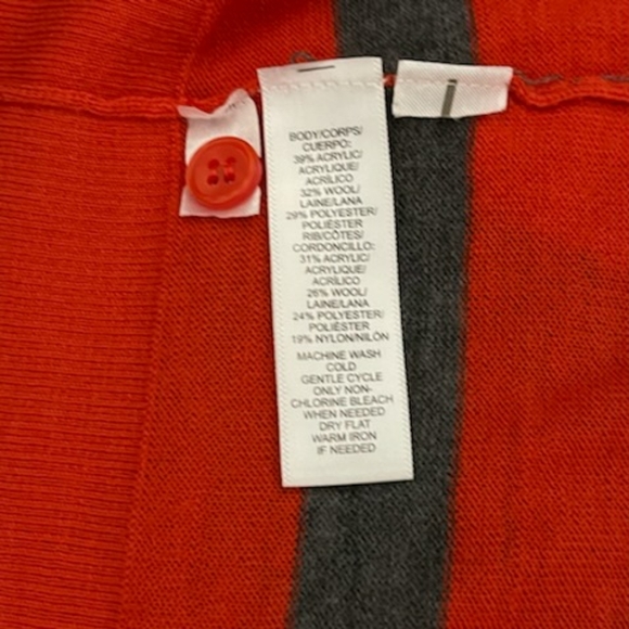 Ann Taylor Loft Orange and Gray Striped Size Medium - Picture 4 of 6